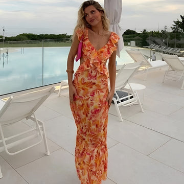 Lorraine - Stilvolles Blumen-Maxikleid