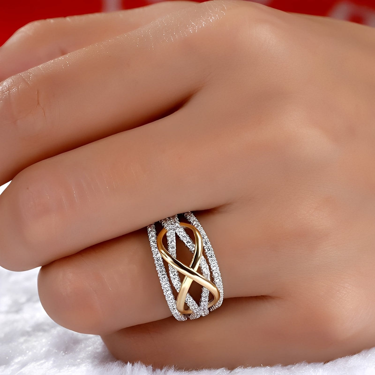 Inaya – Eleganter Unendlichkeitssymbolring für Damen