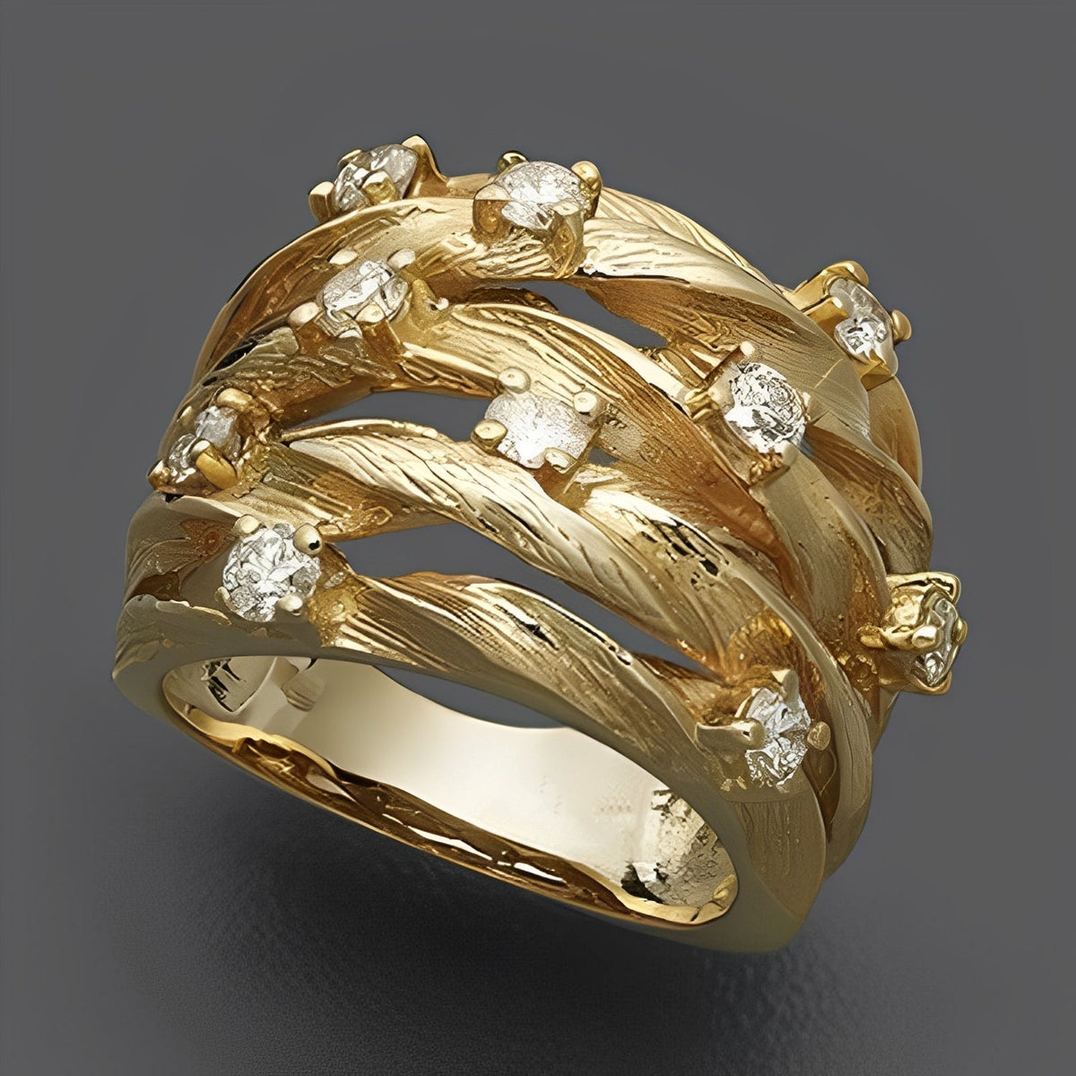 Marisse – Vintage-Ring in Gold mit zartem Glanz
