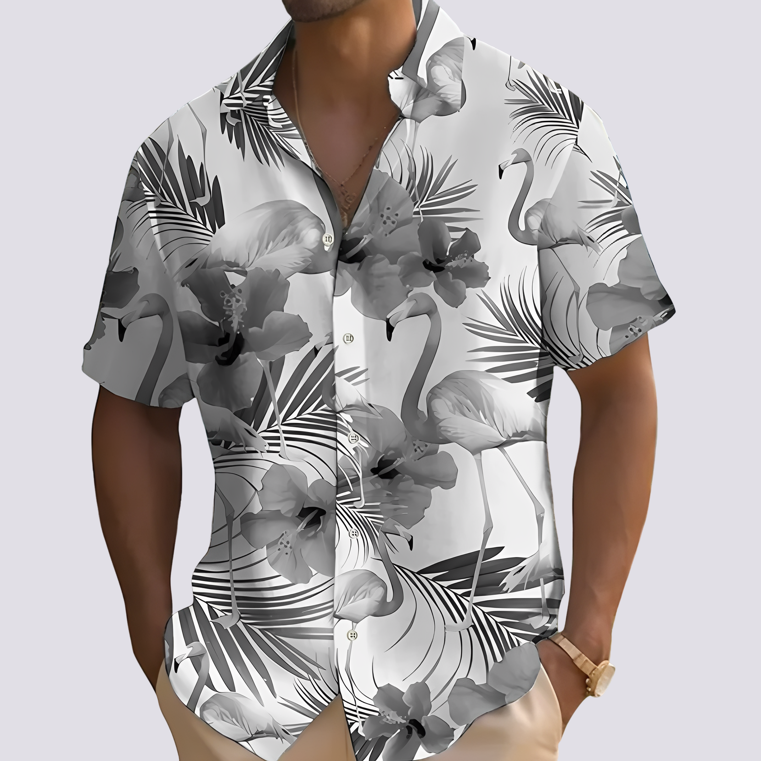 Philip - Elegantes Hemd mit Hawaii-Muster für Herren