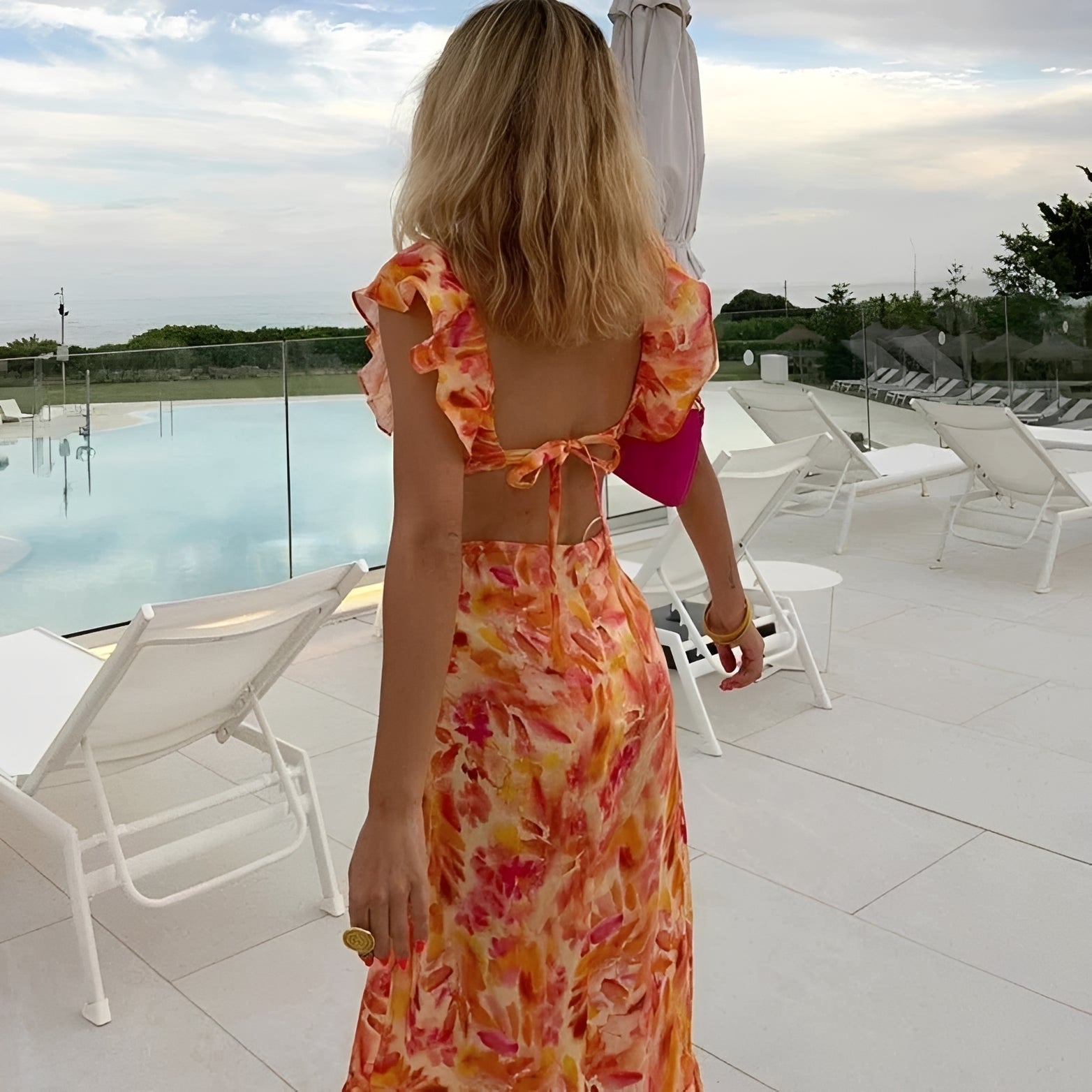 Lorraine - Stilvolles Blumen-Maxikleid