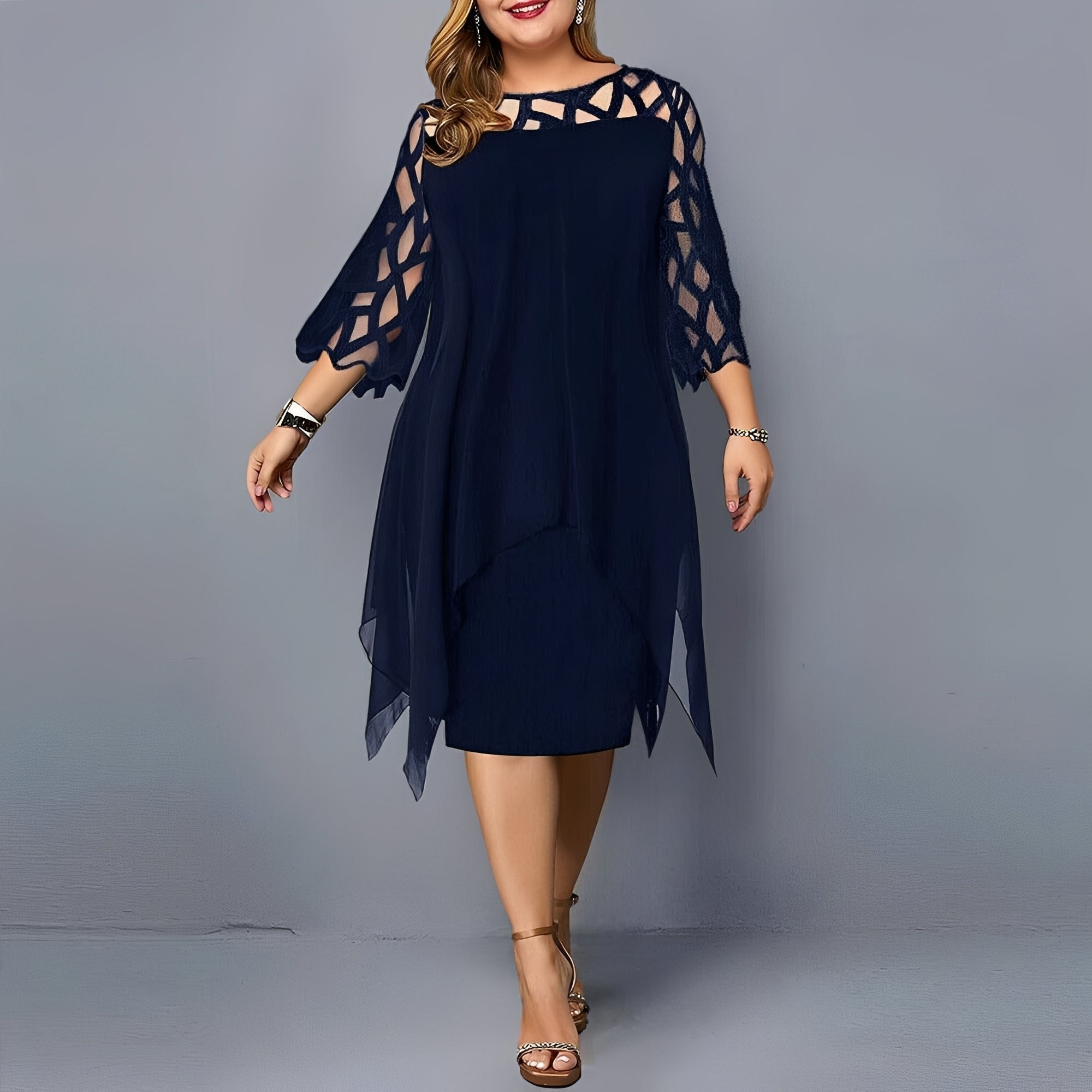 Eleanor - Chices Chiffon-Midikleid