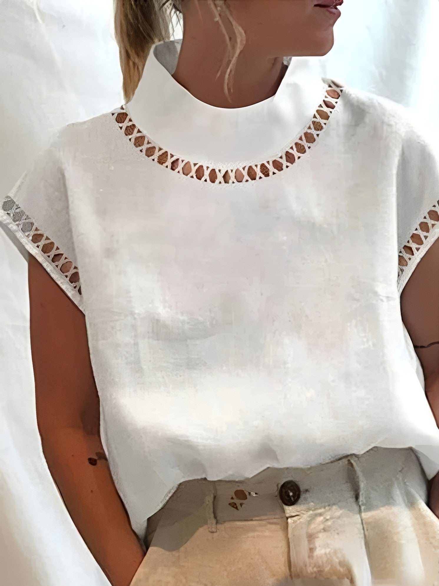 Nannie - Elegantes Top mit Ausschnitt für Frauen