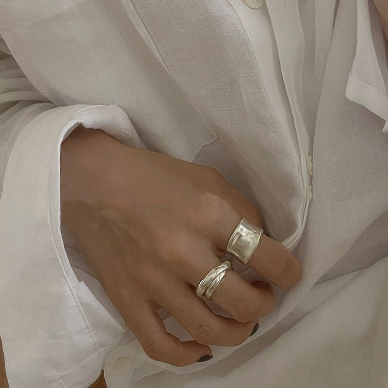 Louna – unregelmäßige Boho-Ringe in Gold und Silber