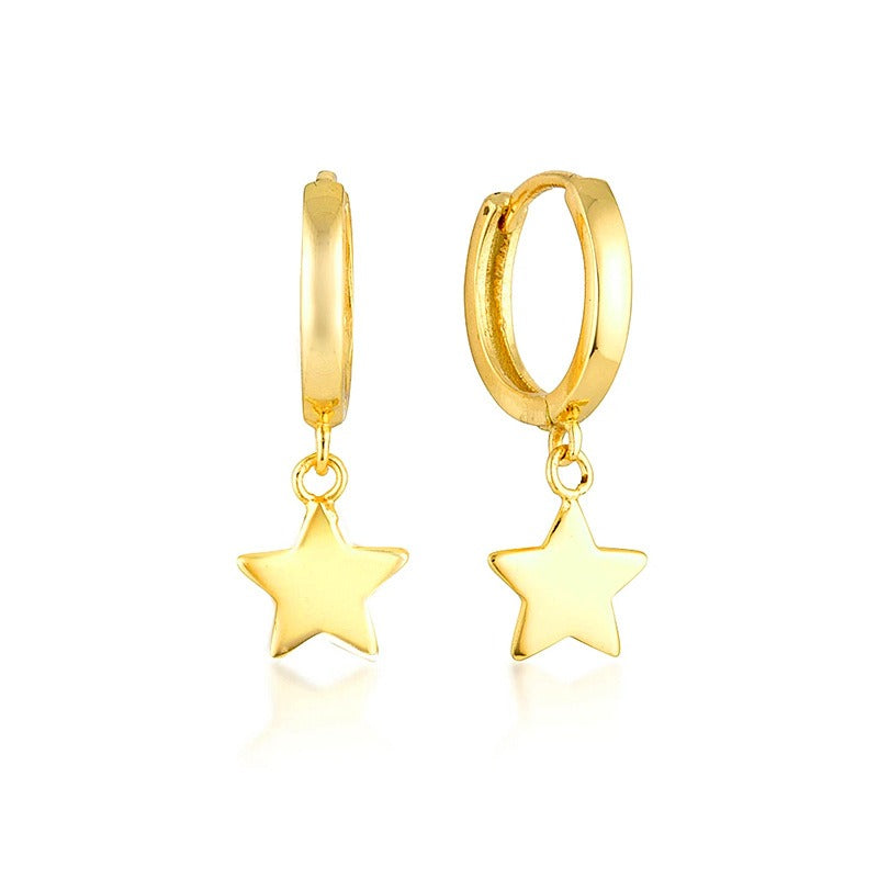 Stellia – Sternohrringe mit fünf Spitzen in Gold