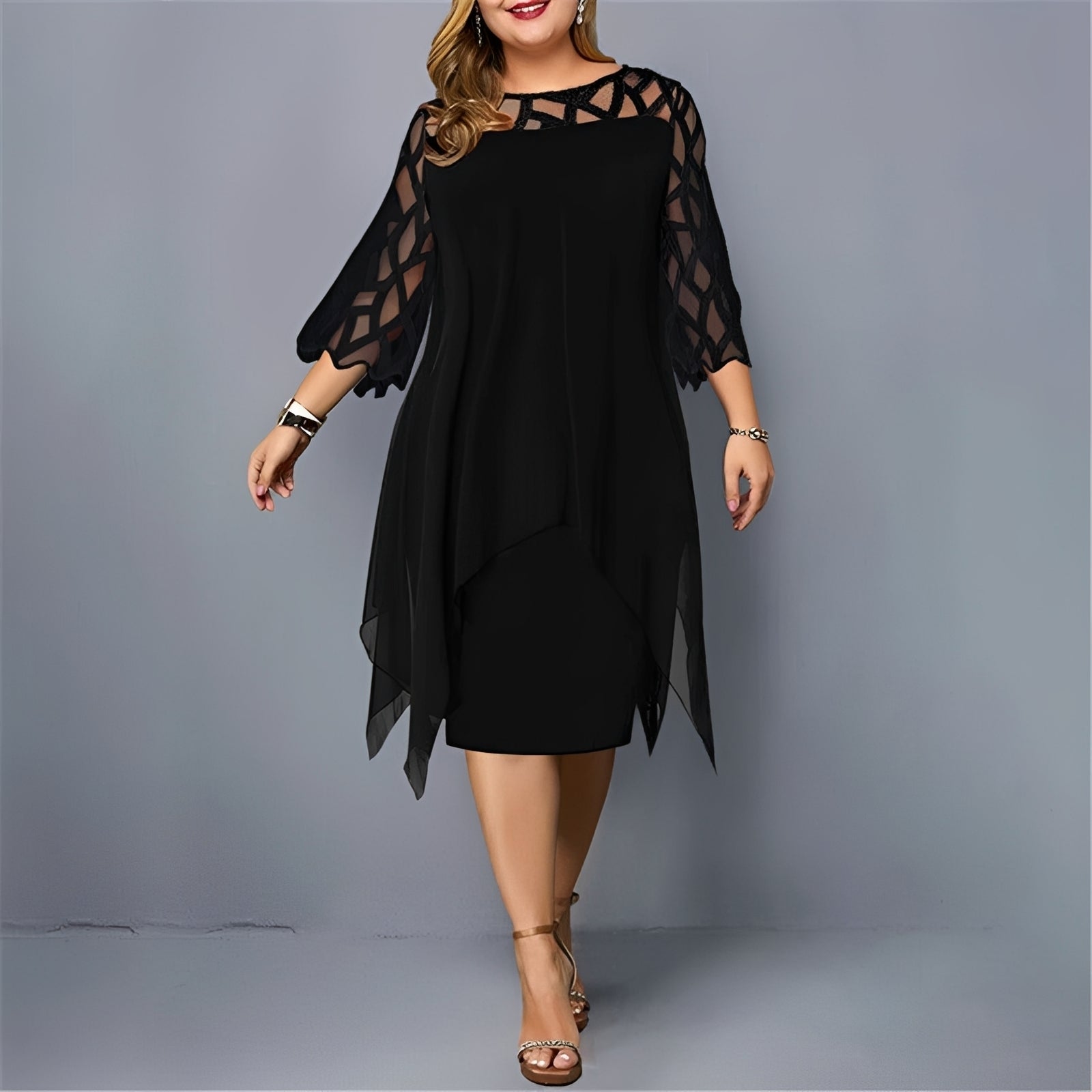 Eleanor - Chices Chiffon-Midikleid