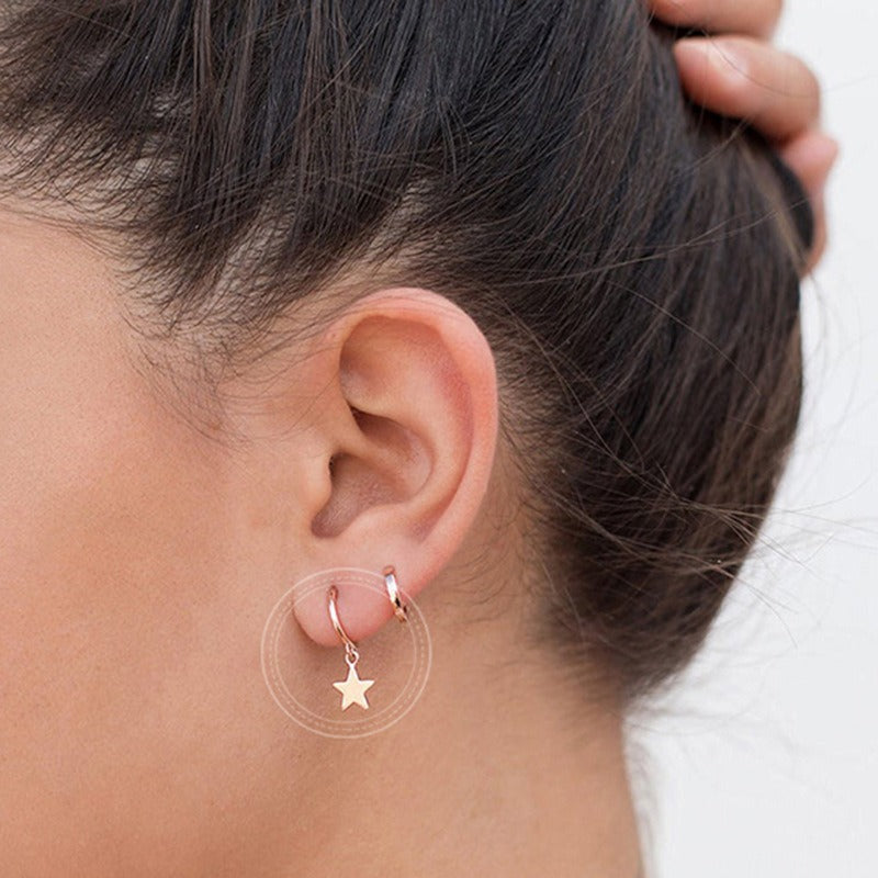 Stellia – Sternohrringe mit fünf Spitzen in Gold