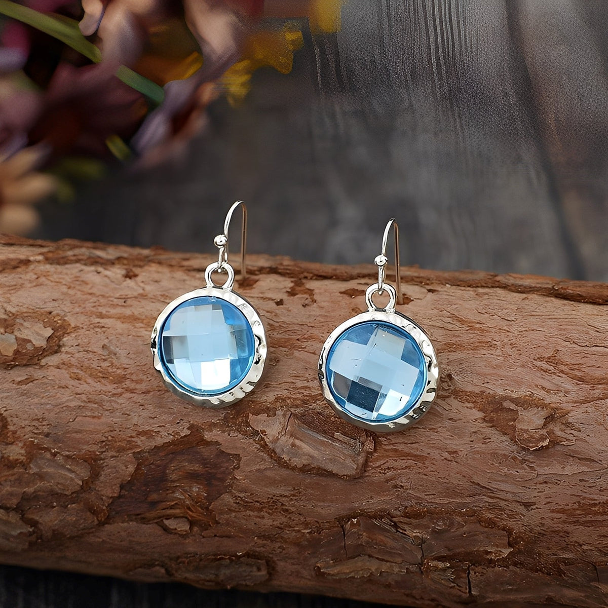 Azura – Vintage-Ohrringe mit blauen Steinen
