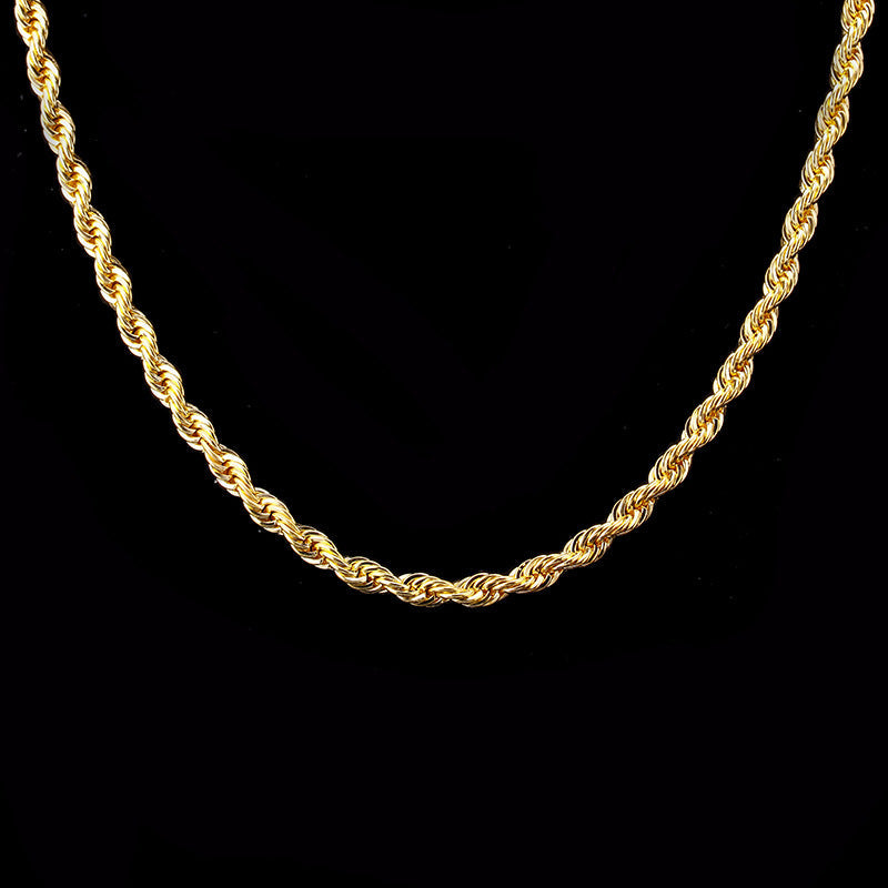 Isla – Kette mit gewelltem Anhänger und gedrehtem Design