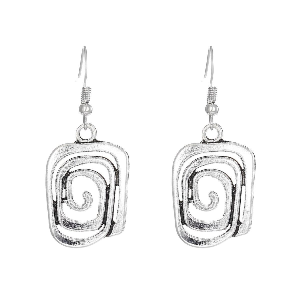 Kaia – Boho-Ohrringe in Silber mit Spiralgestaltung