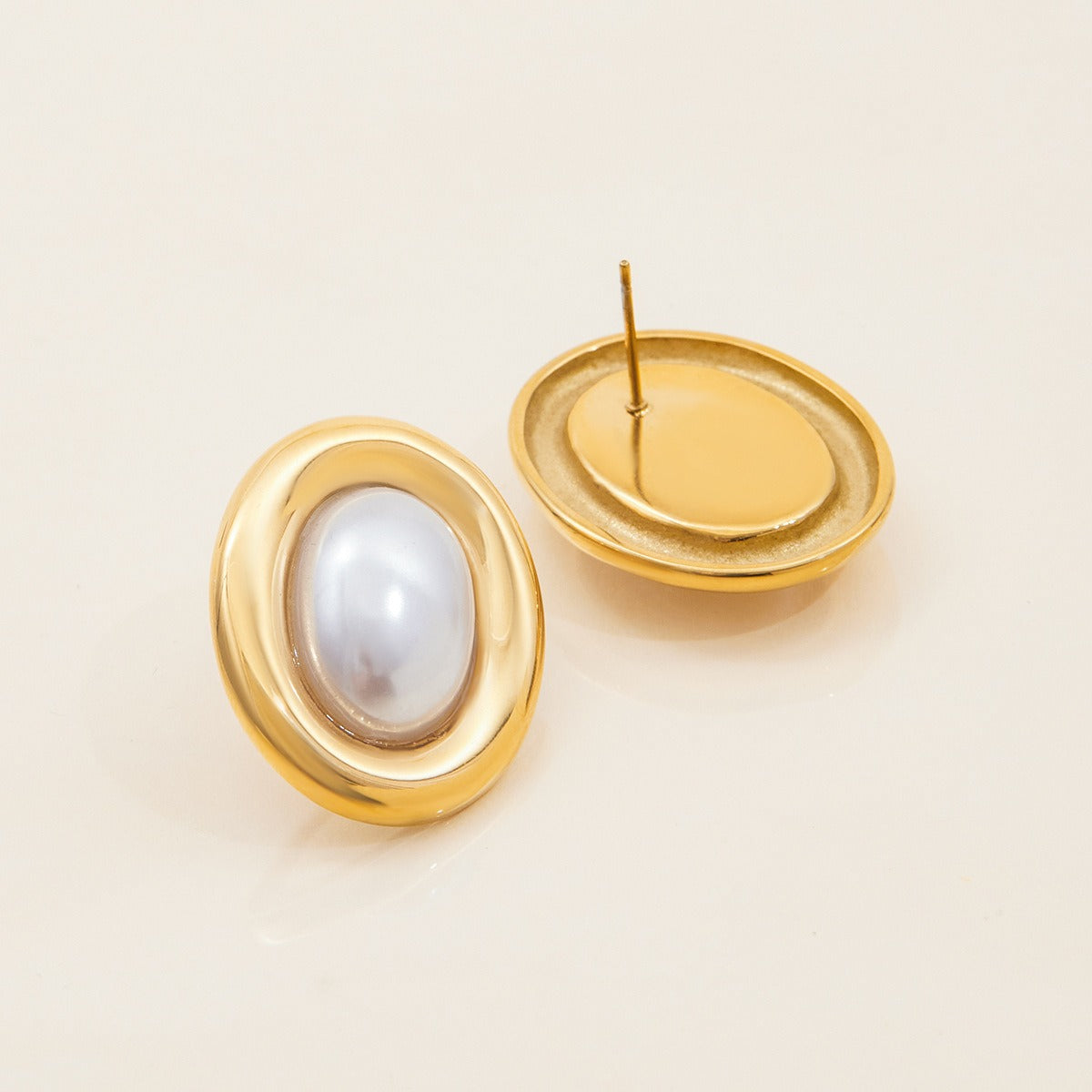 Colette – Vintage-Perlenohrringe aus rostfreiem Stahl