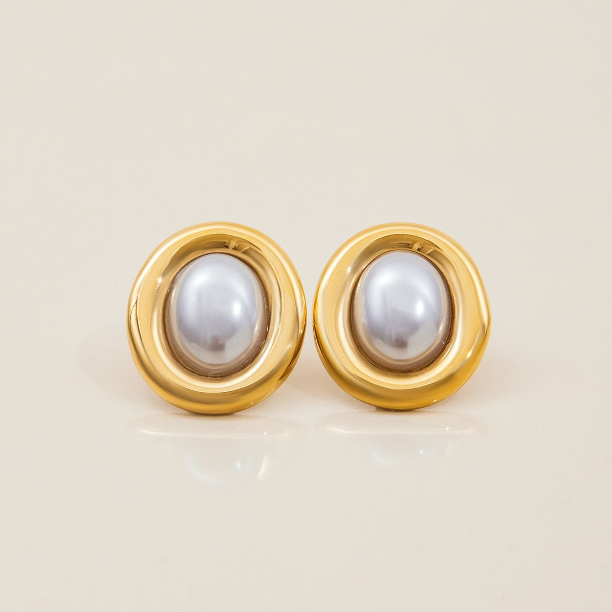 Colette – Vintage-Perlenohrringe aus rostfreiem Stahl