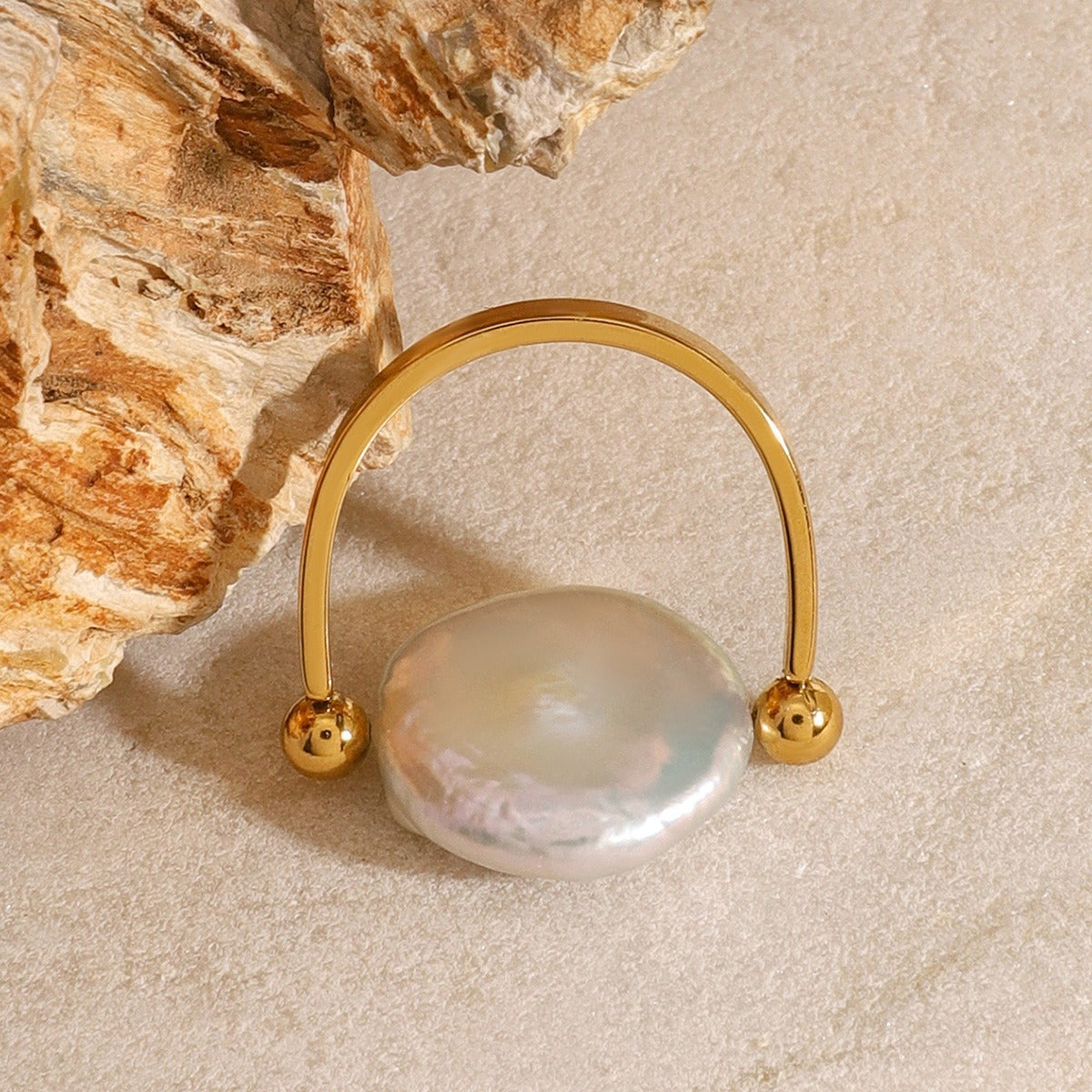 Sabby – Wende-Ring mit barocker Perle