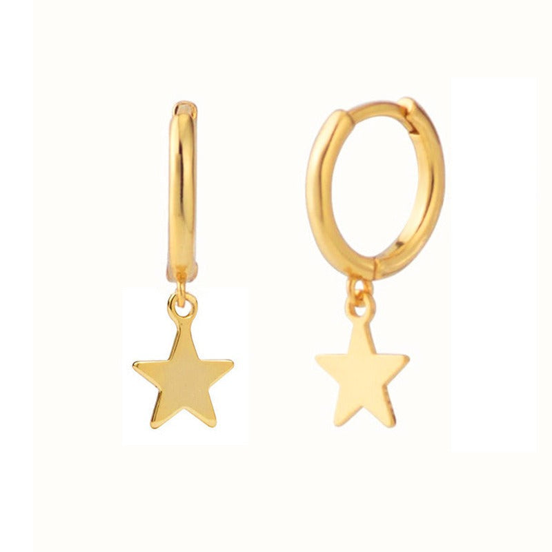Stellia – Sternohrringe mit fünf Spitzen in Gold