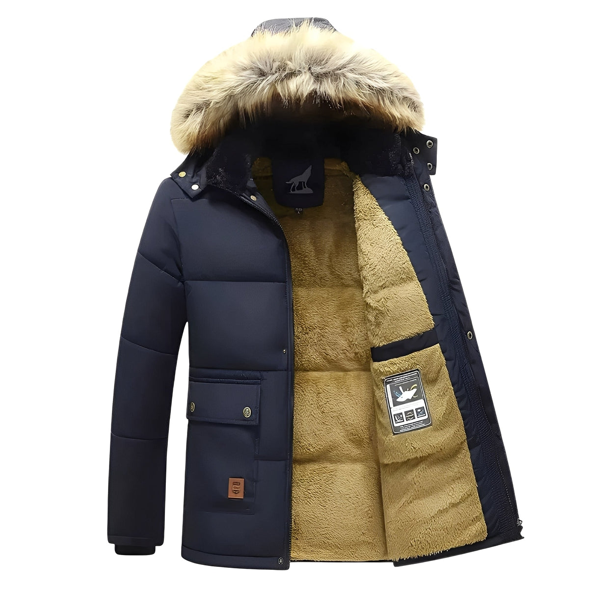 Crispian - Flauschige Jacke mit Kapuze