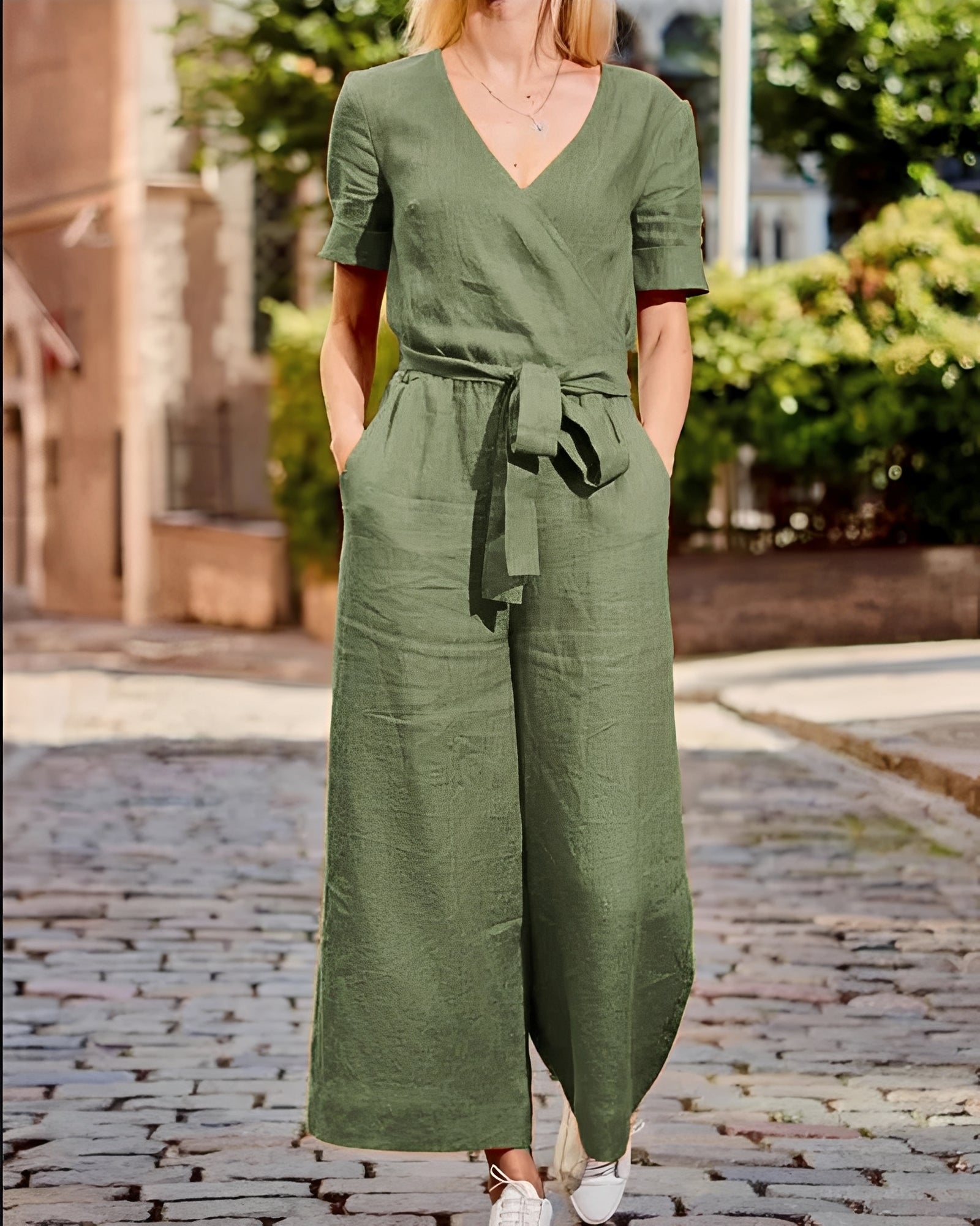 Gabriella - Bequemer Jumpsuit mit Gürtel für Damen