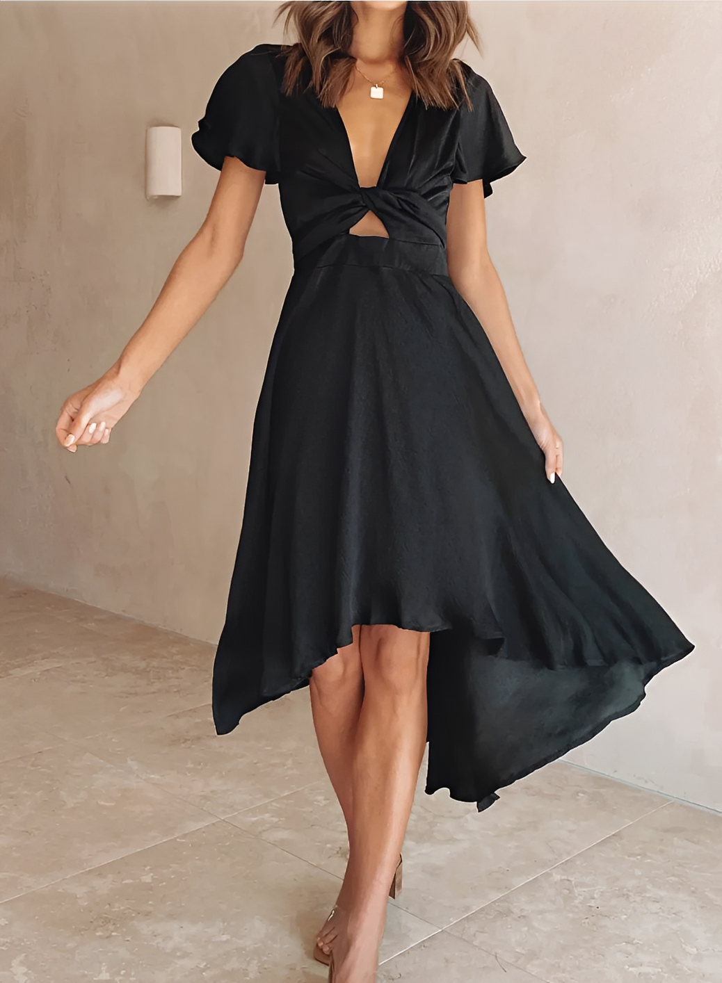 Ellia - Schickes, asymmetrisches Damenkleid