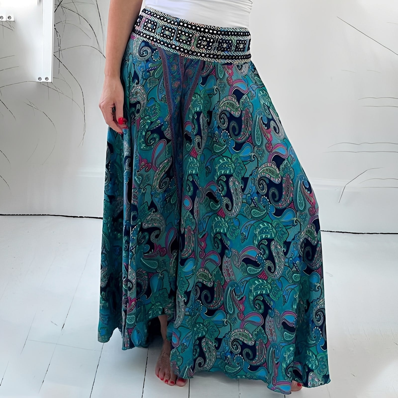 Jasmin - Eleganter Rock mit Ethno-Print für Damen