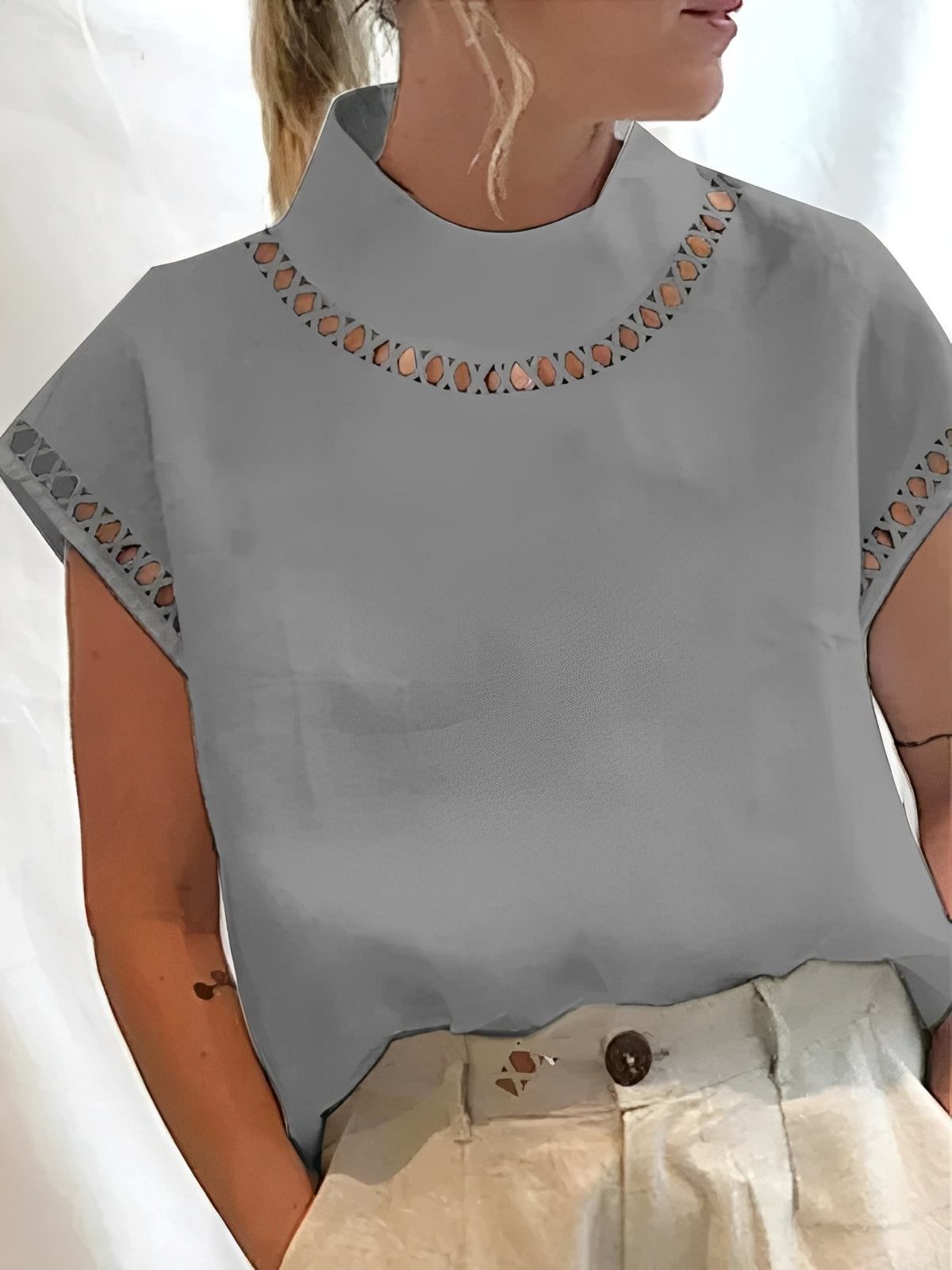 Nannie - Elegantes Top mit Ausschnitt für Frauen