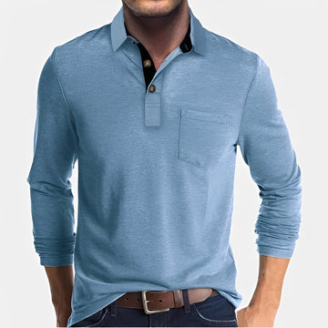 Hardy - Lässiges langärmliges Poloshirt