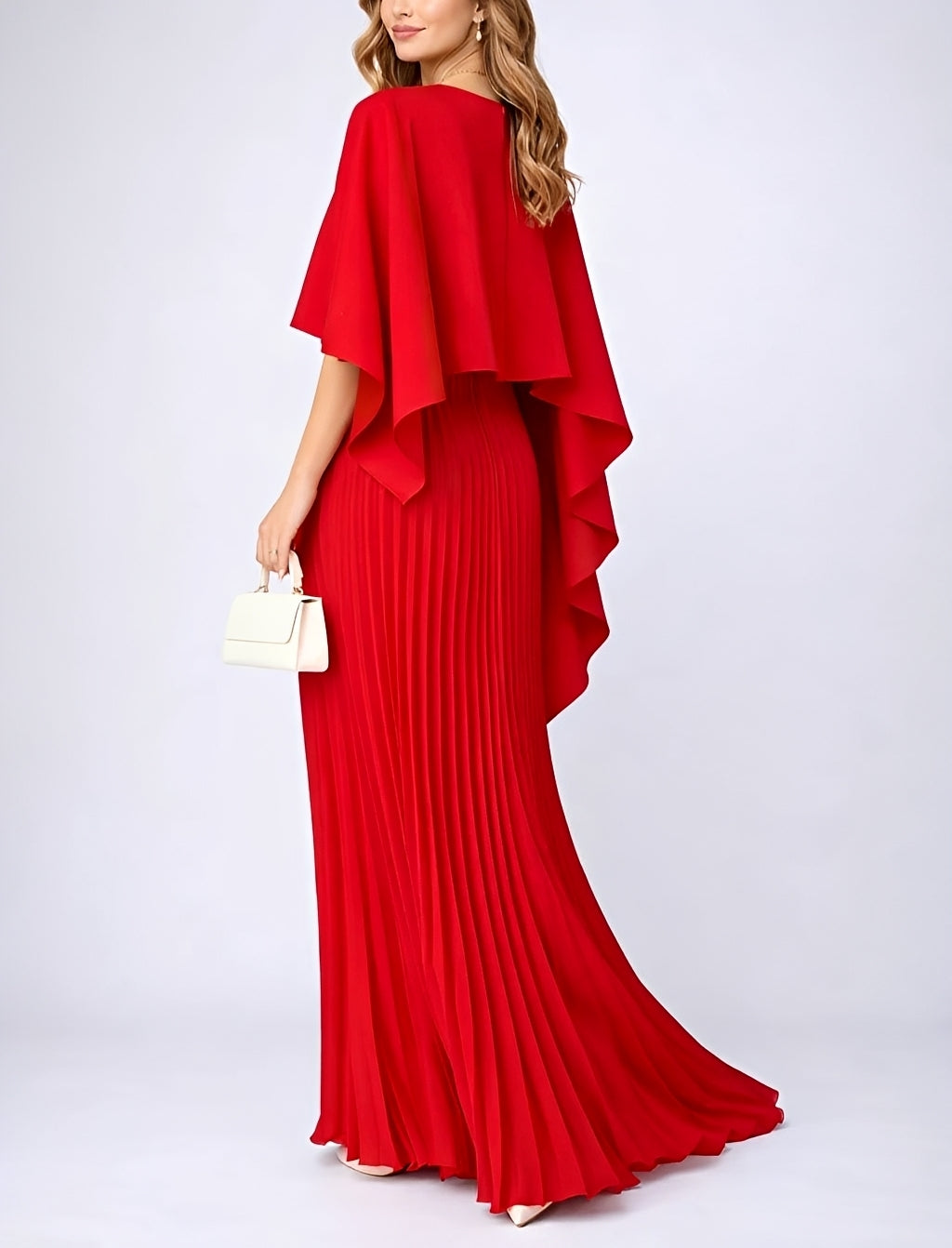 Zuzanna - Schickes Plissiertes Chiffon-Maxikleid