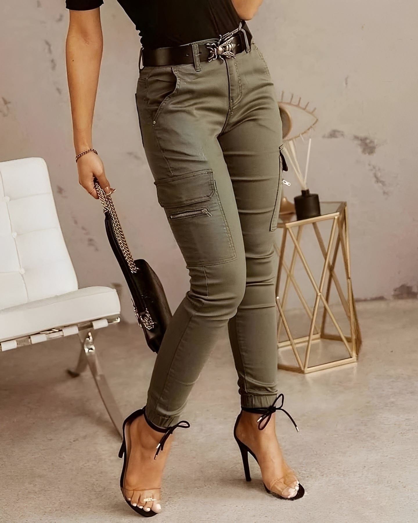 Jermaine - Stylische Slim-Cargo-Hosen