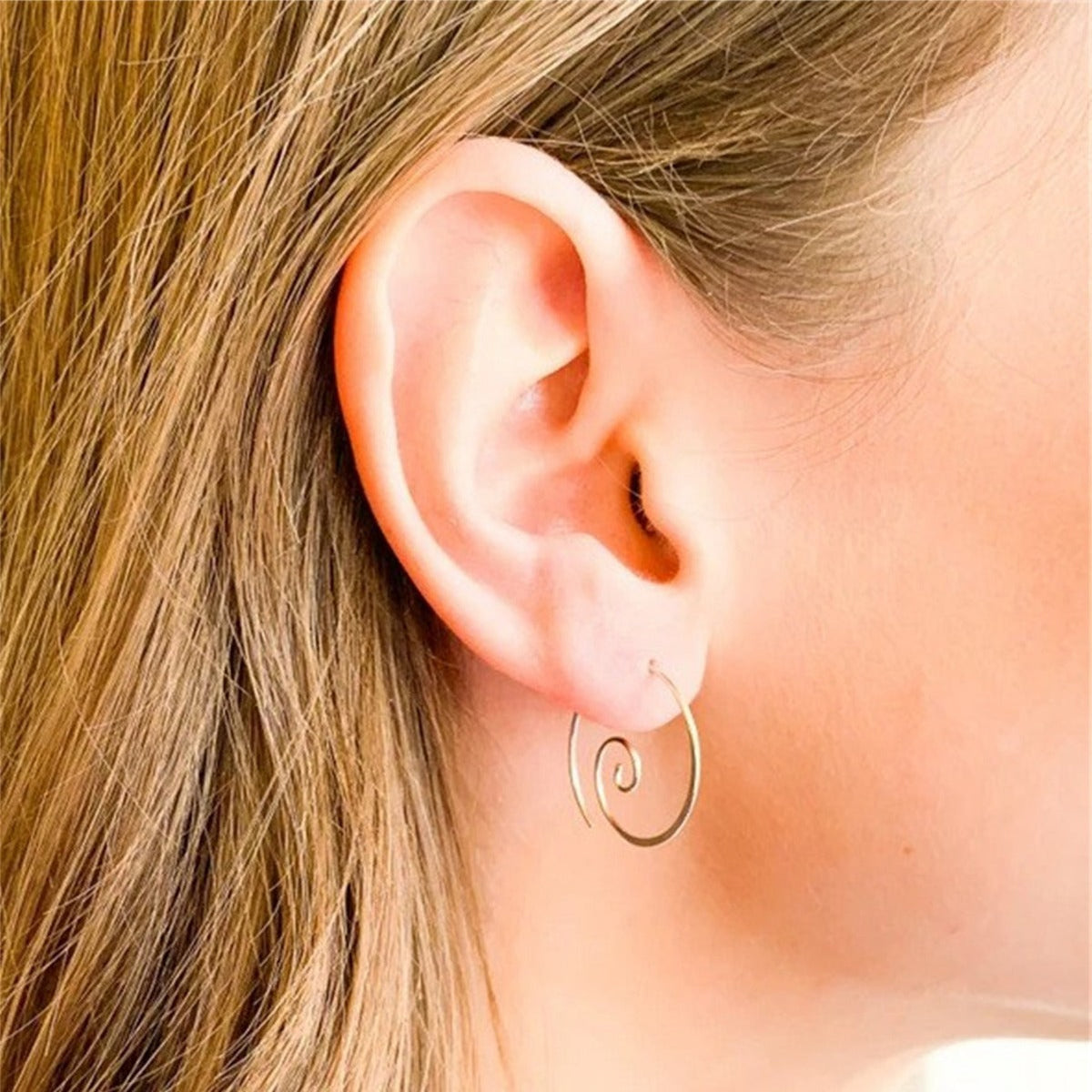 Yara – Boho-spiralohrringe in Silber