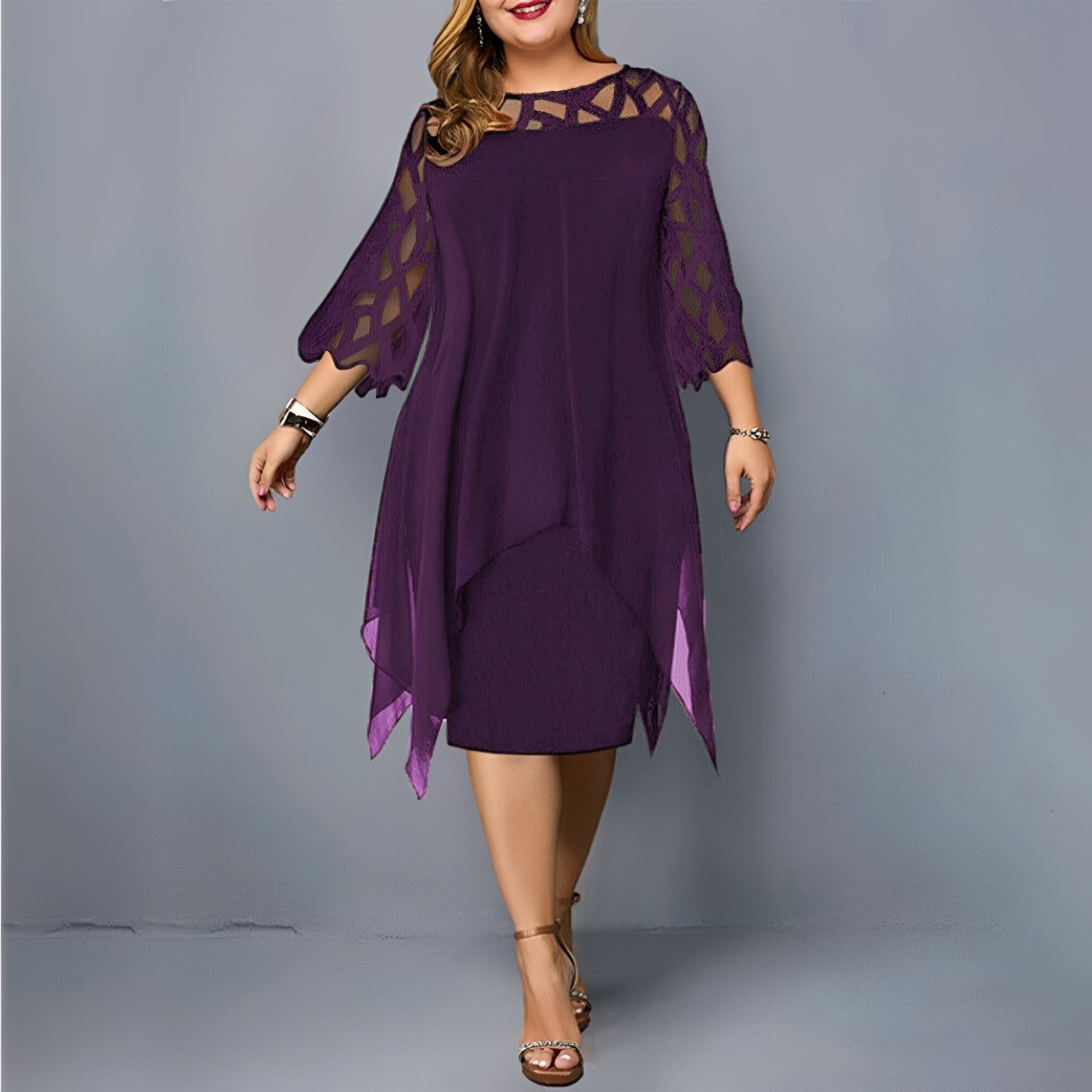Eleanor - Chices Chiffon-Midikleid
