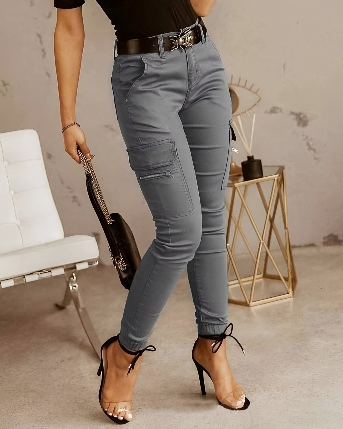 Jermaine - Stylische Slim-Cargo-Hosen