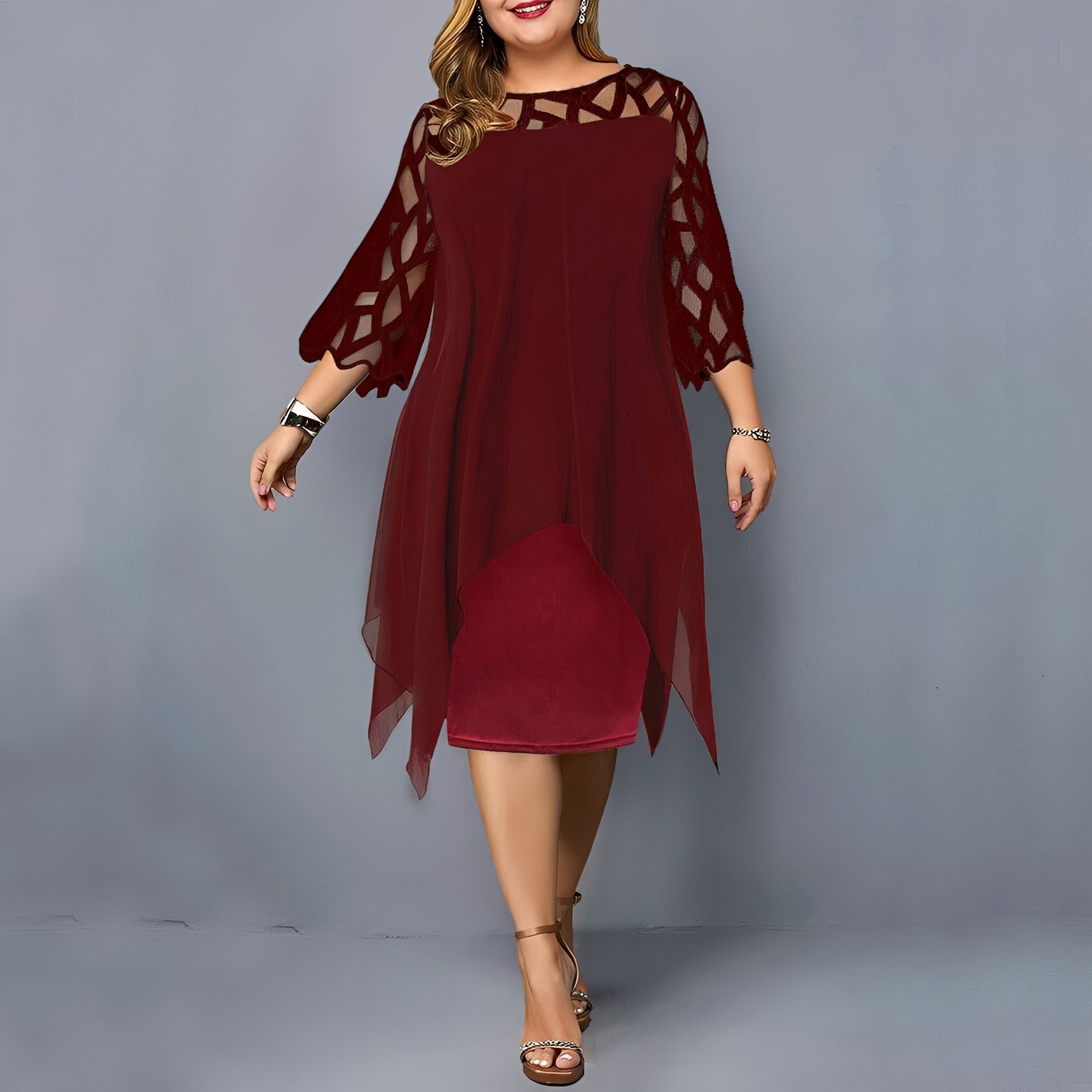 Eleanor - Chices Chiffon-Midikleid