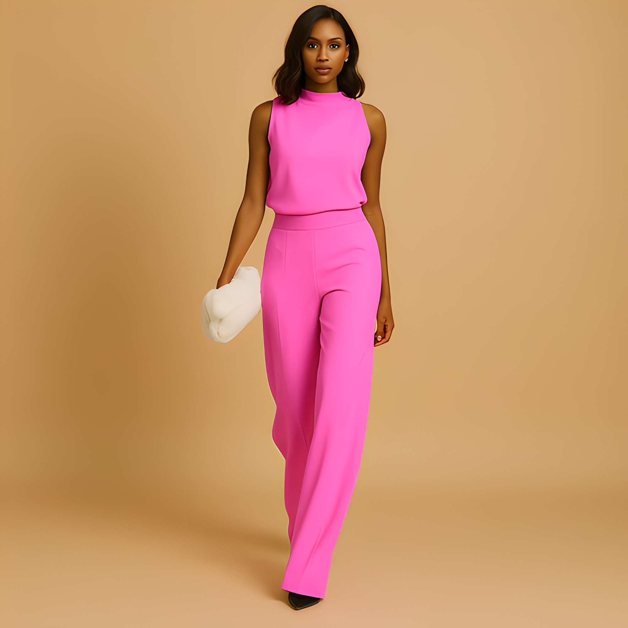 Almerra - Damen-Jumpsuit ohne Ärmel mit weitem Bein