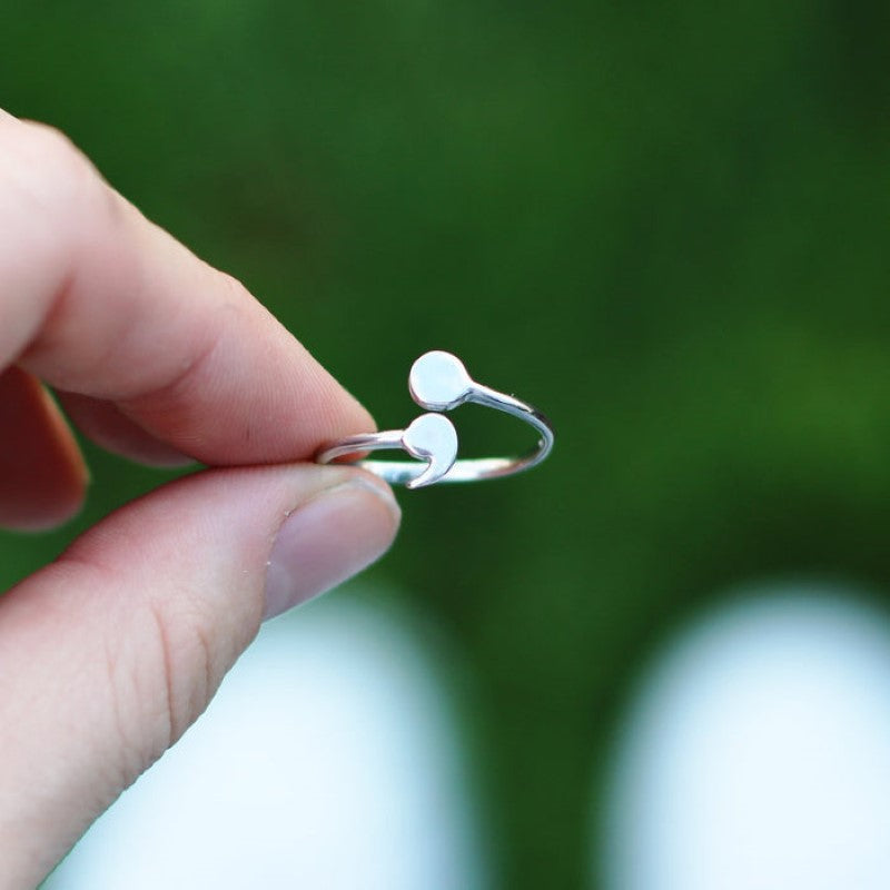 Stilvoller Semikolonring - Kraft-Ring