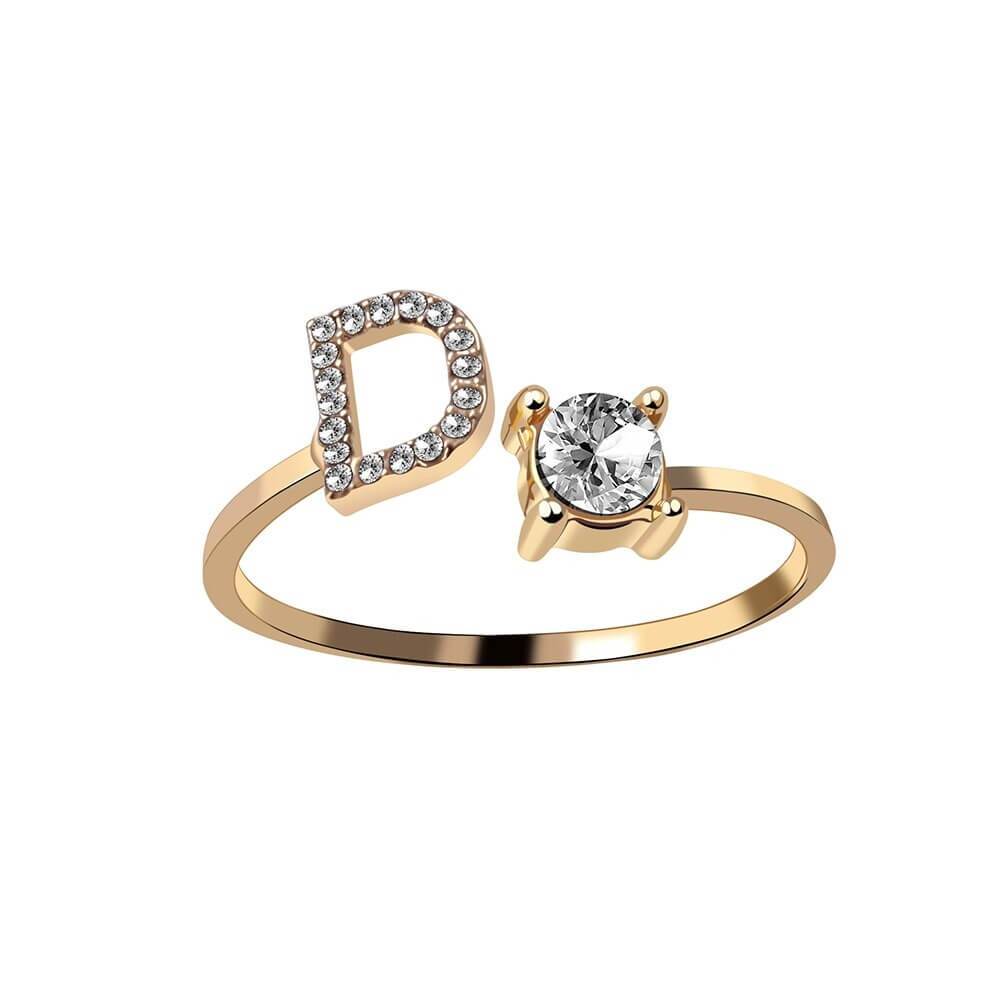 Nyla – Ring mit Initialen und Zirkonia