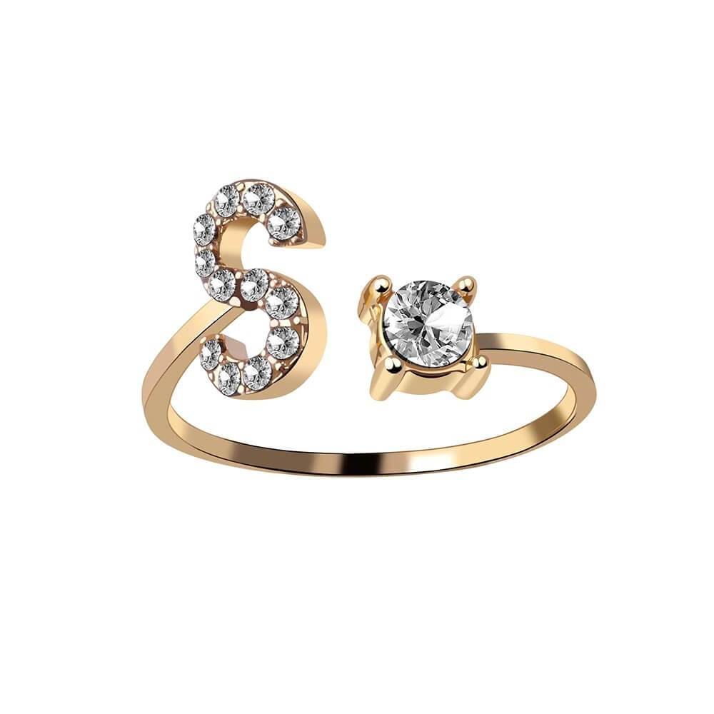 Nyla – Ring mit Initialen und Zirkonia