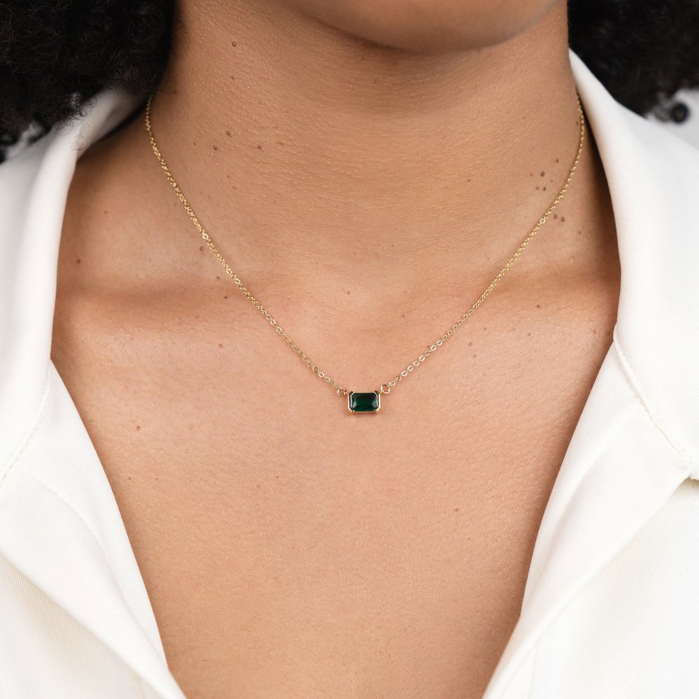 Moni – Kette mit grünem Smaragd