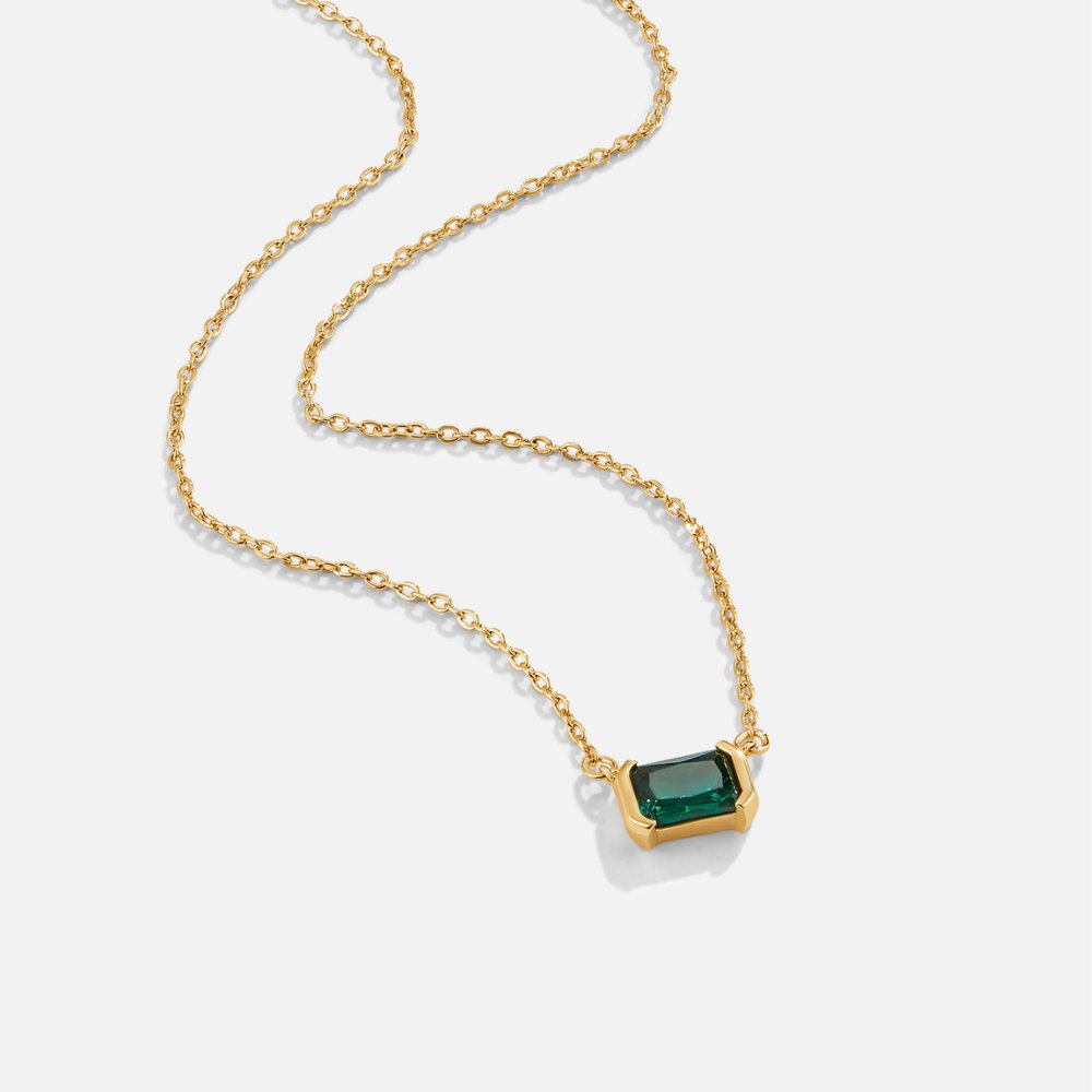 Moni – Kette mit grünem Smaragd