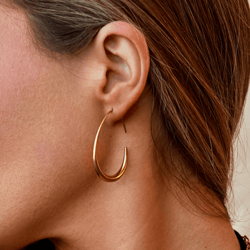Nica – Zeitgemäße goldene Creolen