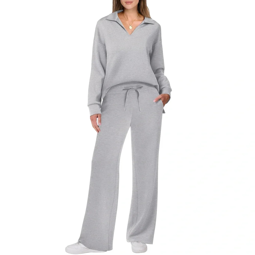 Justina - Lässiges Ensemble aus Pullover und Hosen für Frauen