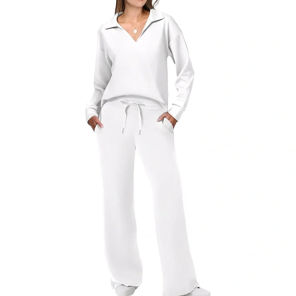 Justina - Lässiges Ensemble aus Pullover und Hosen für Frauen