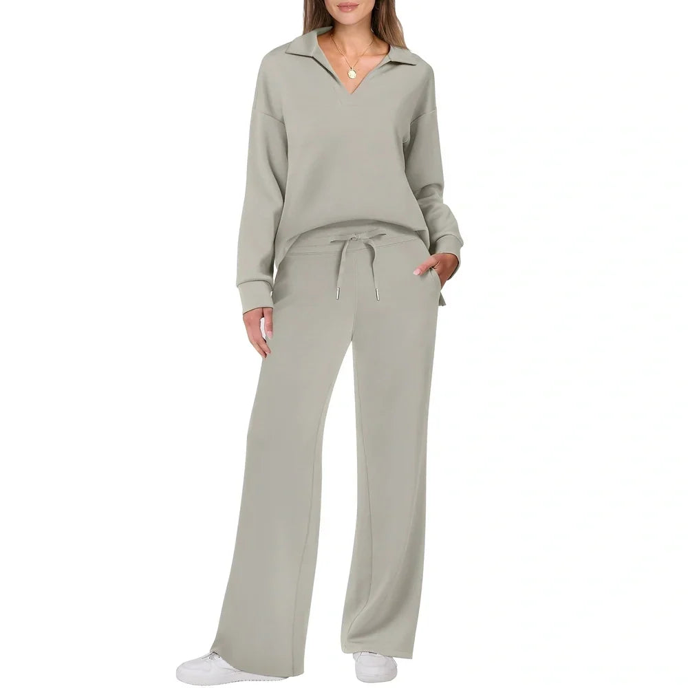 Justina - Lässiges Ensemble aus Pullover und Hosen für Frauen