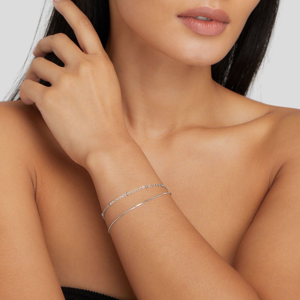 Oya - Schichtarmband in Silber