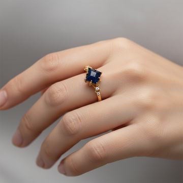 Nerisa – Ring aus dunklem Obsidian