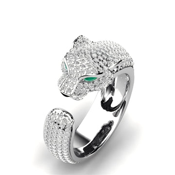 Mika – Anpassbarer Ring im Roségold-Jaguar-Stil