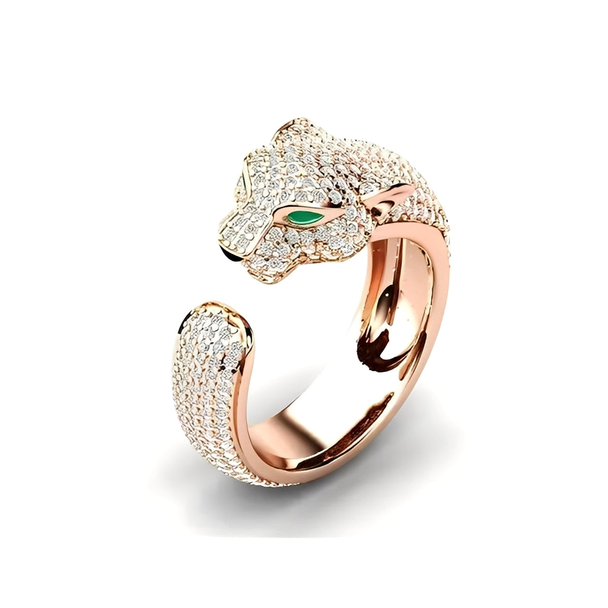 Mika – Anpassbarer Ring im Roségold-Jaguar-Stil