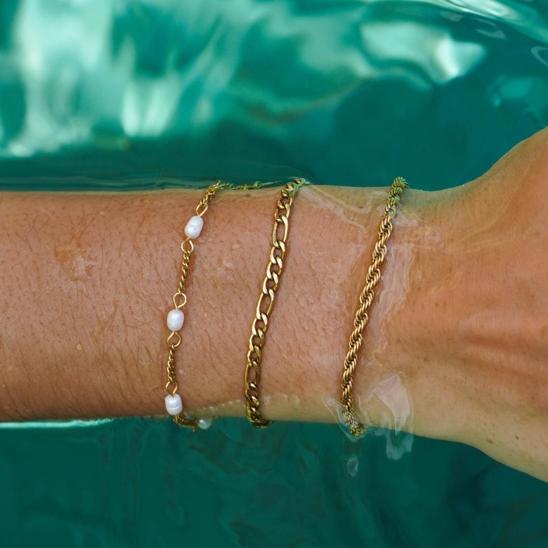 Calvi – Geflochtenes Armband aus Goldkettchen