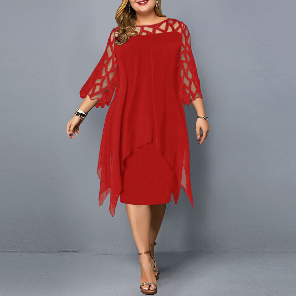 Harper - Elegantes Midi-Kleid in Übergröße