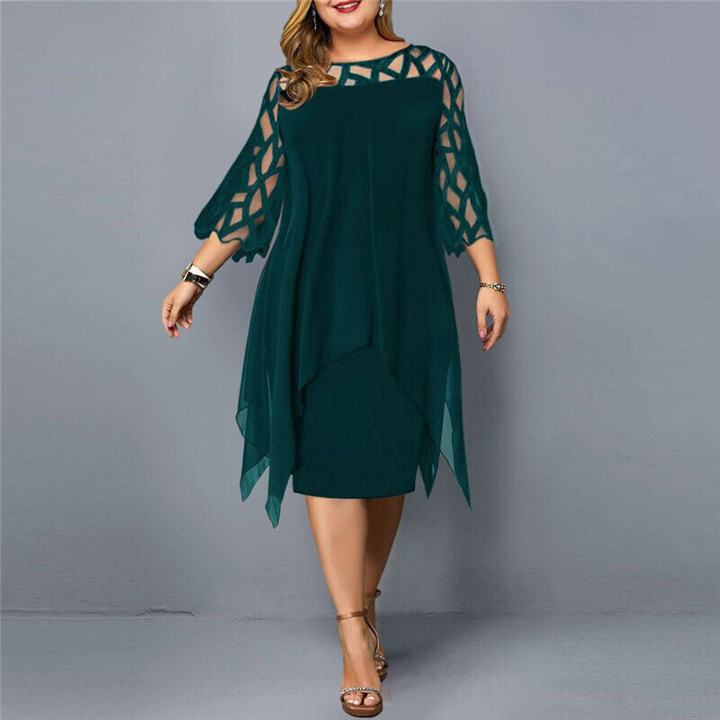 Harper - Elegantes Midi-Kleid in Übergröße