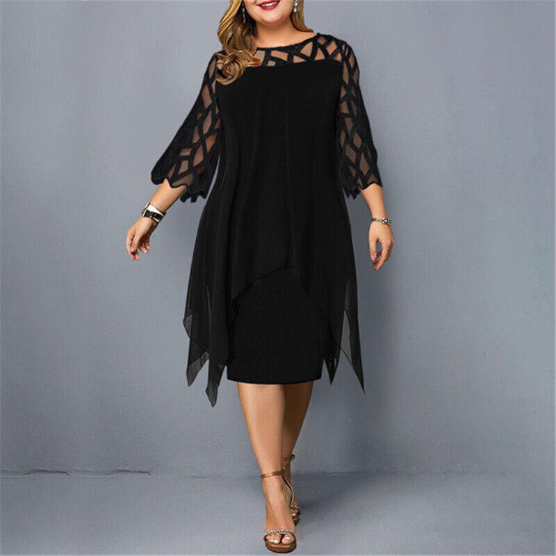 Harper - Elegantes Midi-Kleid in Übergröße