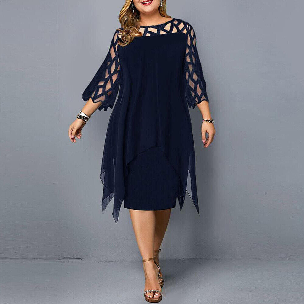 Harper - Elegantes Midi-Kleid in Übergröße