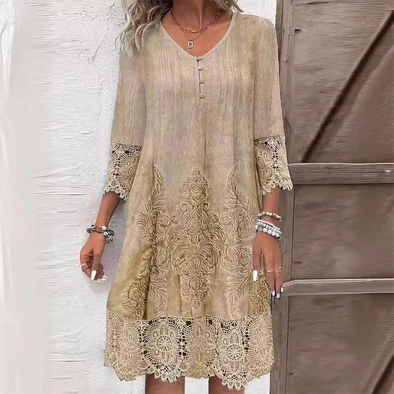Jenna – Stilvolles Damenkleid mit Spitzendetails